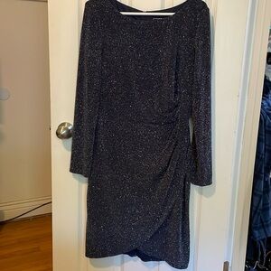 Sparkling false wrap dress